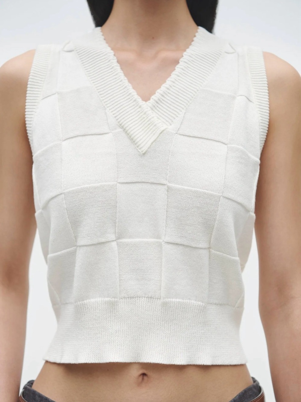 Cordera Checkered Cotton & Cashmere Waistcoat